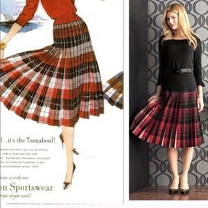 PENDELTON Turnabout Reversible Pleated Skirt-10